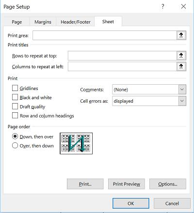 Cách khắc phục sự cố in thường gặp trong Excel